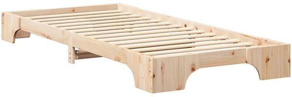 vidaXL Bettrahmen Braun 100 x 210 cm Massives Kiefernholz 872896 Bild 6
