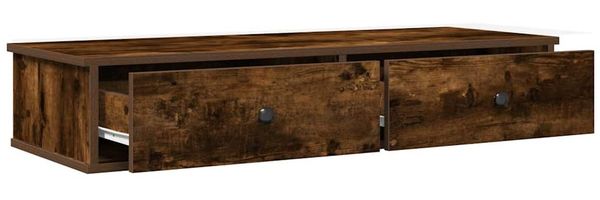 vidaXL Wandregal mit Schubladen Räuchereiche 100x37,5x19 cm 859963 Bild 7