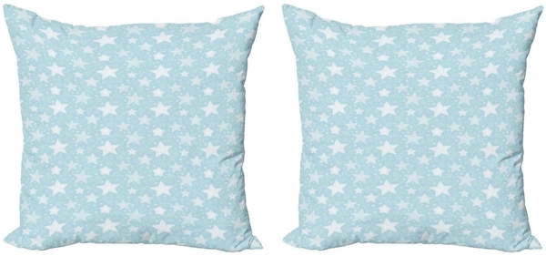 Abakuhaus Kissenbezüge Modern Accent Doppelseitiger Digitaldruck, (2 Stück), Blauer Himmel Sterne Aufwändige auf Baby Blue
