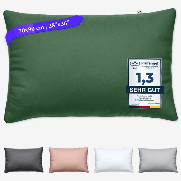 Wolkenfeld Kissenbezug Mikrofaser Kissenbezug - Allergiker Kopfkissenbezug - unfassbar weich, (1 Stück), Größe 80x80, 40x80 und 70x90 cm, versteckter Reißverschluss