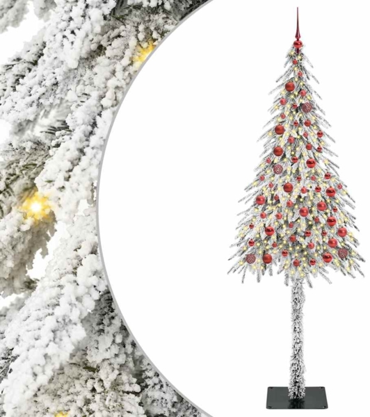 vidaXL Weihnachtsbaum mit 300 LEDs Weiß 210 cm PE und Stahl 3396242