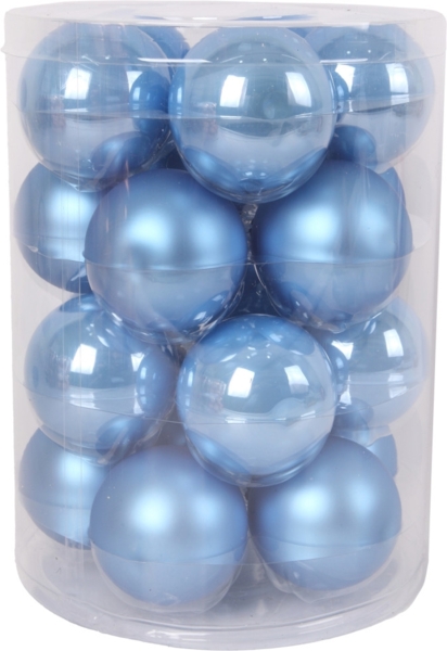 TrendLine Weihnachtskugeln aus Glas Ø 6 cm sky blue 20 Stück