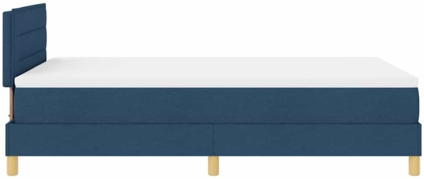 vidaXL Boxspringbett mit Matratze mit Kopfteil Blau 120 x 190 cm Stoff 3338831 Bild 7