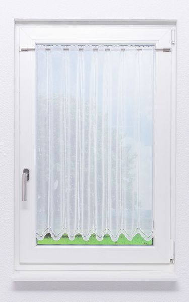 Scheibengardine von Lysel - Bogenmuster (Bx H) 108cm * 90cm reinweiß/Weiß