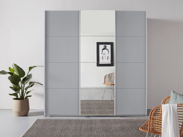 rauch Schwebetürenschrank Kleiderschrank Schrank Garderobe TOPSELLER OTELI inkl. Inneneinteilung mit 3 Innenschubladen sowie zusätzlichen Einlegeböden MADE IN GERMANY