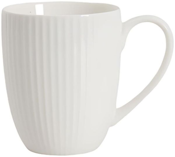 Weissberg 2-tlg. Kaffeebecher 350 ml aus hochwertigem Porzellan, Relief-Design