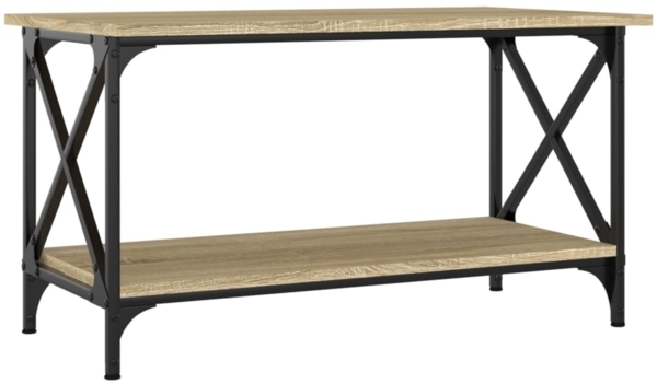 vidaXL Couchtisch Sonoma Eiche 80x45x45 cm Holzwerkstoff und Eisen 823323