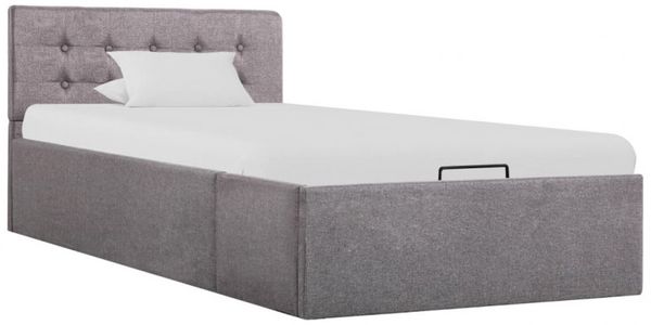 vidaXL Stauraumbett Hydraulisch Taupe Stoff 100×200 cm 285595 Bild 7