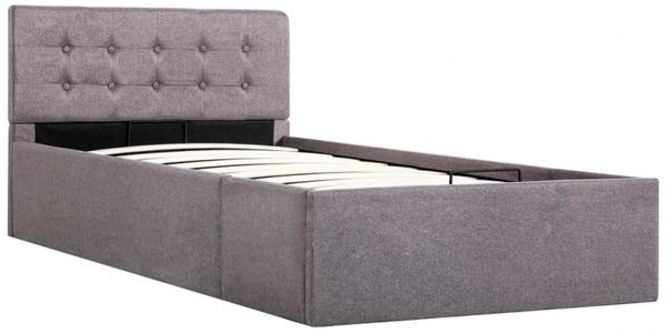 vidaXL Stauraumbett Hydraulisch Taupe Stoff 100×200 cm 285595 Bild 8