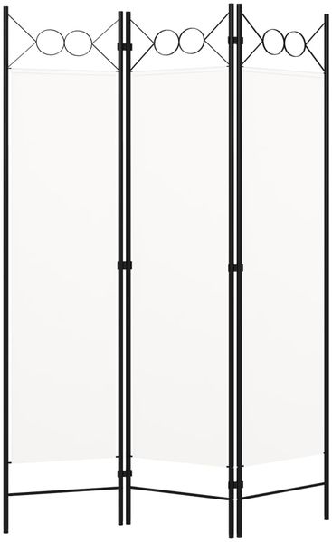 vidaXL 3-tlg. Raumteiler Weiß 120×180 cm 320699