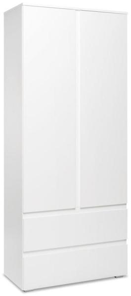 Mehrzweckschrank BLANC 7 griffloser Schrank in Weiß 2-türig 80x191 cm