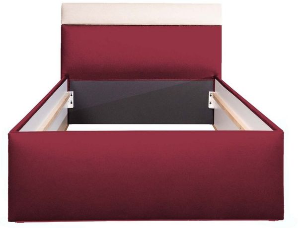 Halmon Schlafkomfort Betten Kunstlederbett Elsa (erhältlich In 6 Größen und 6 attraktiven Farbkombinationen), inkl. Lattenrost bei Ausführung mit Matratze, Seitenhöhe 40 cm