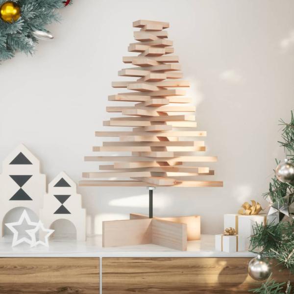 vidaXL Weihnachtsbaum Holz zum Schmücken 80 cm Massivholz Kiefer 858201