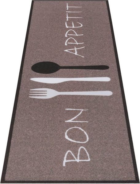 HANSE Home Küchenläufer Bon Appetit Cutlery, rechteckig, Höhe: 3 mm, Läufer, Rutschfest, Küchenteppich, Küche, Teppich, Pflegeleicht