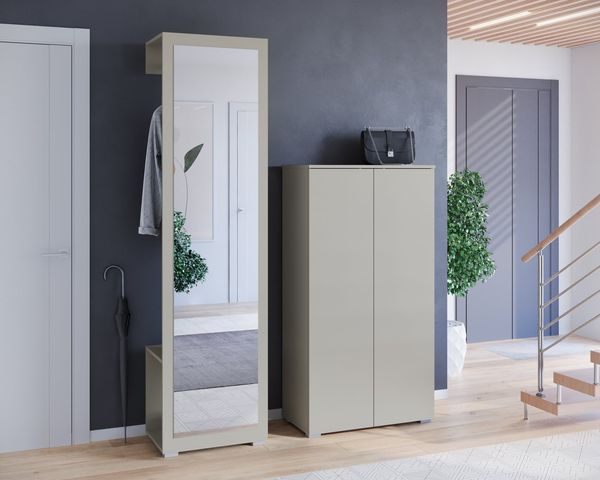OTTO home Garderoben-Set PARIS/ TOKYO, (Komplett-Set, 2-St), Garderoben-Set Breite 130cm, moderne grifflose Flurmöbel Kleiderstange