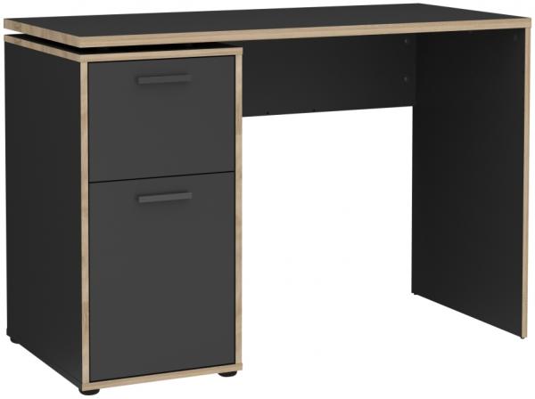 Schreibtisch ELIAS 10 Bürotisch Arbeitstisch Home Office Anthrazit / Eiche Nb. ca. 110 x 50 cm