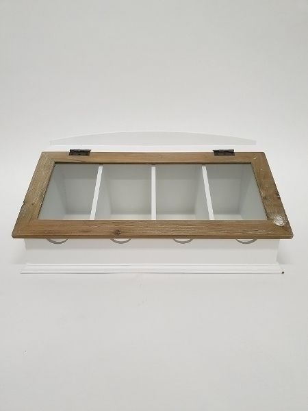 Besteckkasten Provence Natural MDF Holz&Weiß