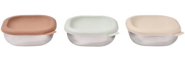 Beaba Edelstahl Snackboxen - Multi Use X3 - Natura