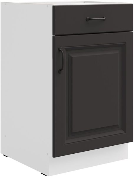 Unterschrank 50 cm Stilo Grau Küchenzeile Vollauszug Soft-Close Küche Landhaus