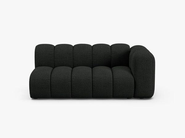 Micadoni Modulares Sofa Lupine 3-Sitzer Rechts Boucle Baloo Schwarz