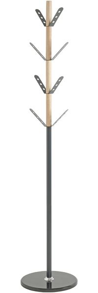 Garderobenständer >54893< in anthrazit, natur - 179x37 (HxD)
