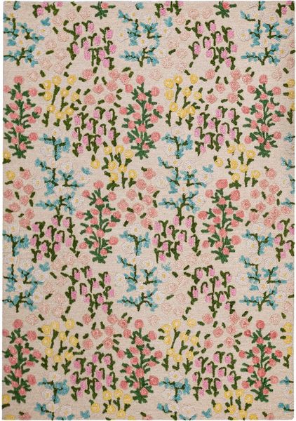 FLAIR RUGS Wollteppich Emilia Floral, Hoch-Tief-Struktur, rechteckig, Höhe: 9 mm, florales Design, Wohnzimmer, Schlafzimmer, Esszimmer