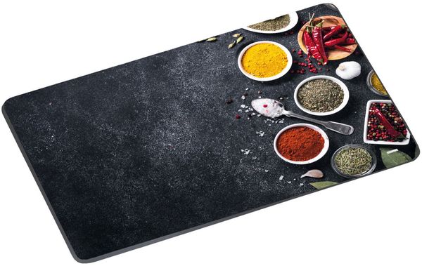 KESPER 36362 Glas-Schneideplatte 29,5 x 19 cm Motiv SPICES