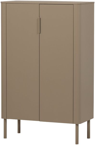 Schrank Gunnar aus FSC-Kiefer, modern und vielseitig, braun, 2 Türen, 135 x 85 x 39 cm