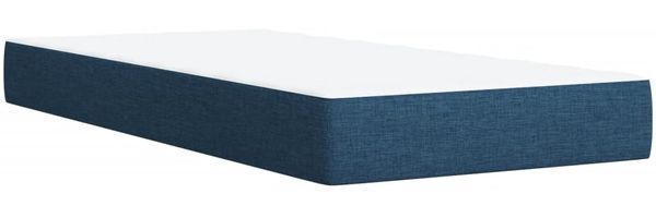 vidaXL Boxspringbett mit Matratze Blau 90x190 cm Stoff 3288063 Bild 9