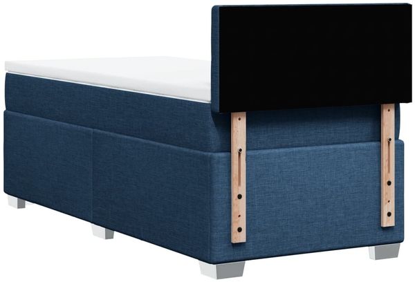 vidaXL Boxspringbett mit Matratze Blau 90x190 cm Stoff 3288063 Bild 12