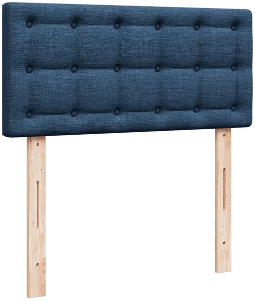vidaXL Boxspringbett mit Matratze Blau 90x190 cm Stoff 3288063 Bild 7