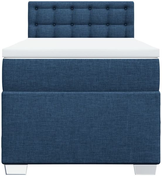 vidaXL Boxspringbett mit Matratze Blau 90x190 cm Stoff 3288063 Bild 6