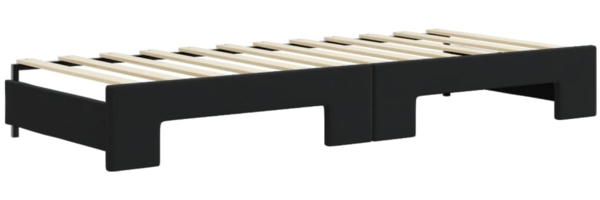 vidaXL Tagesbett Ausziehbar mit Schubladen Schwarz 80x200 cm Samt 3197346 Bild 5