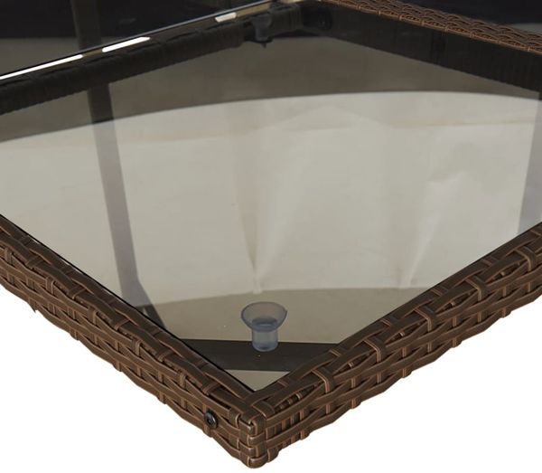 vidaXL 11-tlg. Garten-Essgruppe mit Kissen Braun Poly Rattan 3211509 Bild 5