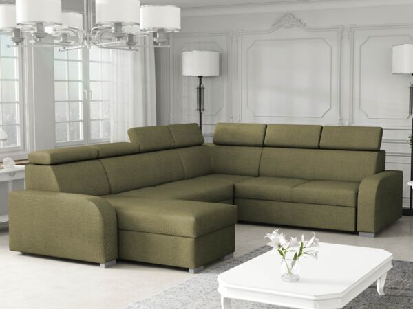 Wohnlandschaft Apollo 2rR2pLC mit Schlaffunktion und Bettkasten (Farbe: Crown 11)