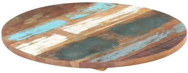 vidaXL Tischplatte Rund 40 cm 25-27 mm Altholz Massiv 286036