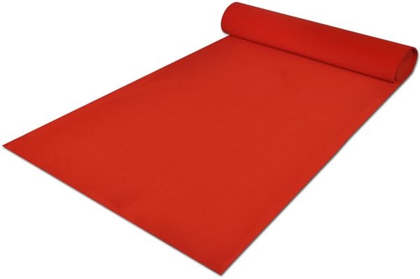 vidaXL Teppich Rot 1 x 20 m Polyester 42052431
