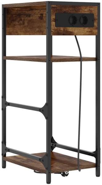 vidaXL Nachttisch Räuchereiche 40 x 27 x 76 cm Holzwerkstoff 859572 Bild 1