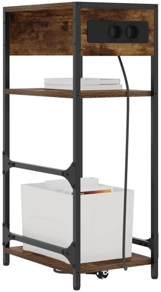 vidaXL Nachttisch Räuchereiche 40 x 27 x 76 cm Holzwerkstoff 859572 Bild 2