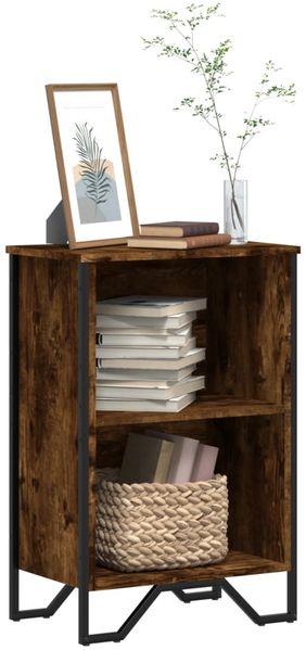 vidaXL Bücherregal Räuchereiche 50x31x74,5 cm Holzwerkstoff 848601