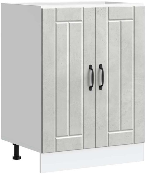 vidaXL Spülenunterschrank Lucca Betongrau Holzwerkstoff 853681