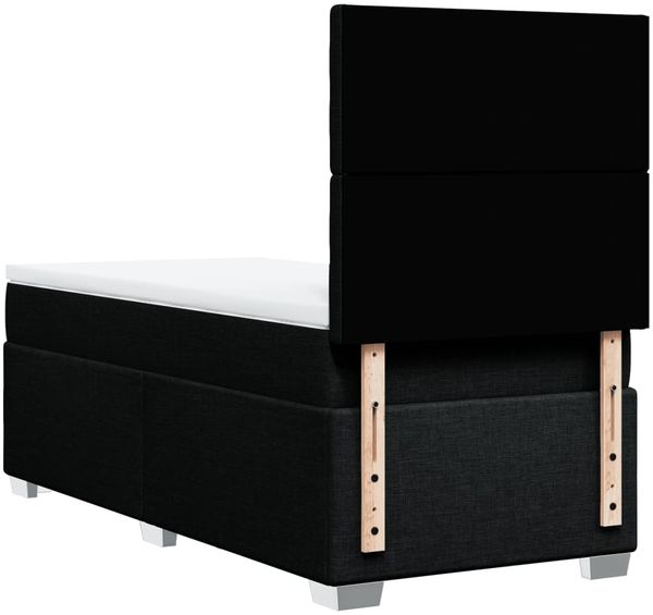 vidaXL Boxspringbett mit Matratze Schwarz 90x190 cm Stoff 3292659 Bild 12