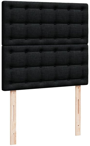 vidaXL Boxspringbett mit Matratze Schwarz 90x190 cm Stoff 3292659 Bild 7