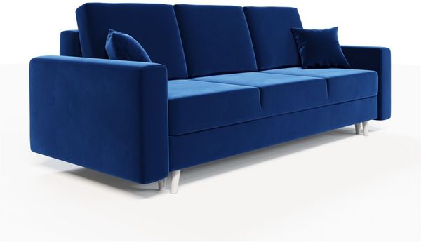 Sofa 3-Sitzer CARDE mit Schlaffunktion Blau Bild 2