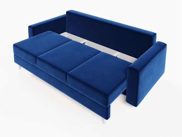 Sofa 3-Sitzer CARDE mit Schlaffunktion Blau Bild 5