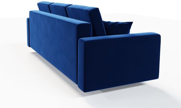 Sofa 3-Sitzer CARDE mit Schlaffunktion Blau Bild 3