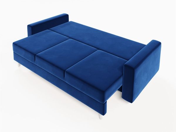 Sofa 3-Sitzer CARDE mit Schlaffunktion Blau Bild 4