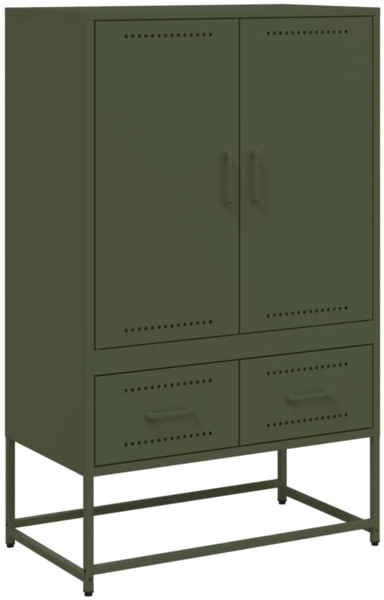 vidaXL Highboard Olivgrün 68x39x111,5 cm Stahl 846612