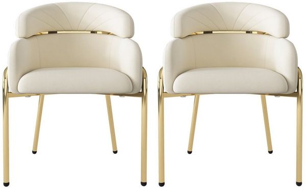 Flieks Polsterstuhl (Set, 2 St), 2er Set Esszimmerstühle Armlehnstühle Schminkstuhl Wohnzimmer Samt Bild 3