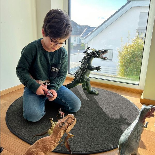 Karat Kinderteppich Crocodile, Individuell einsetzbar, Rund, Viele Farben und Größen